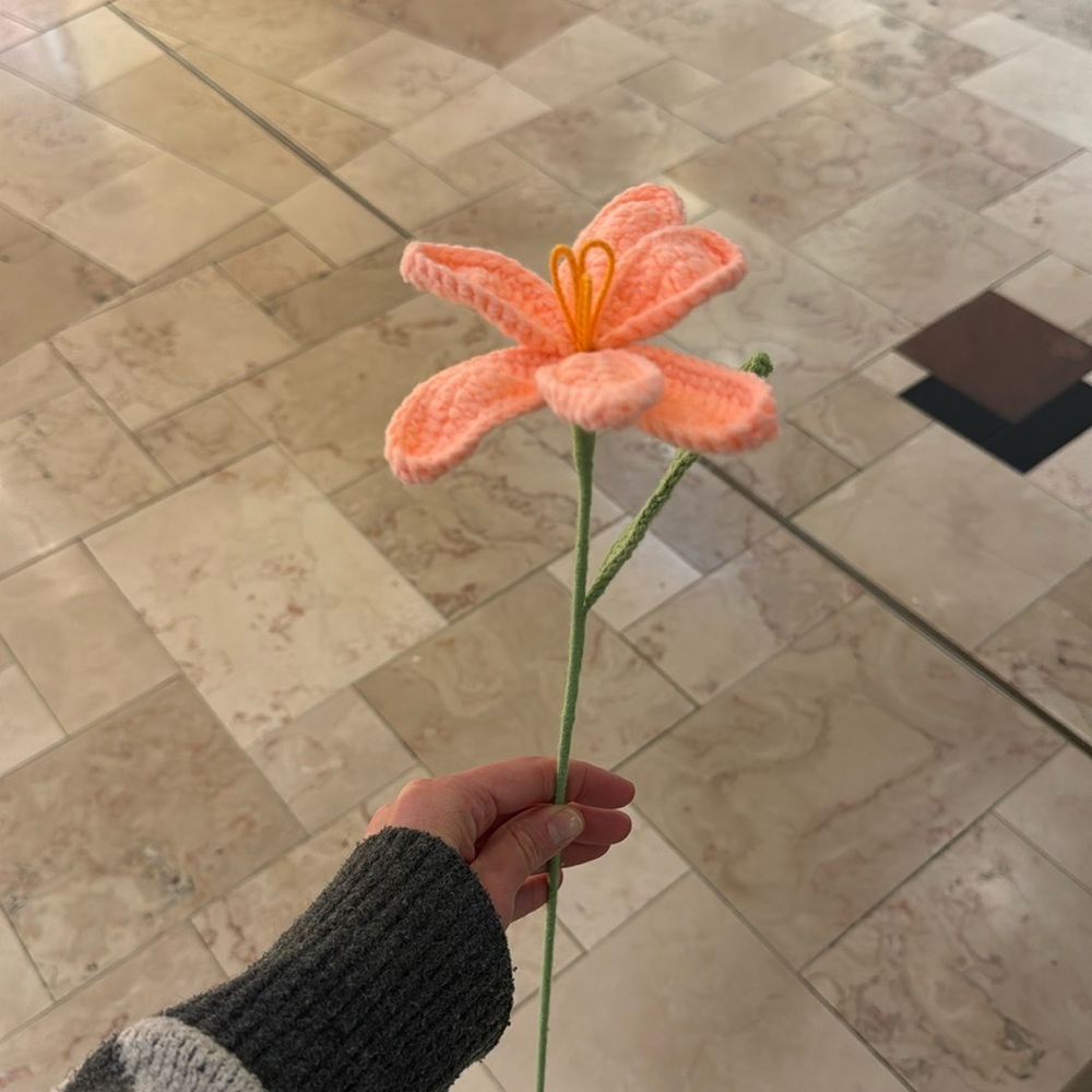 Handmade plush flowers